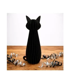 Sort papirvæv kat, 30 cm