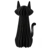 Sort papirvæv kat, 25 cm