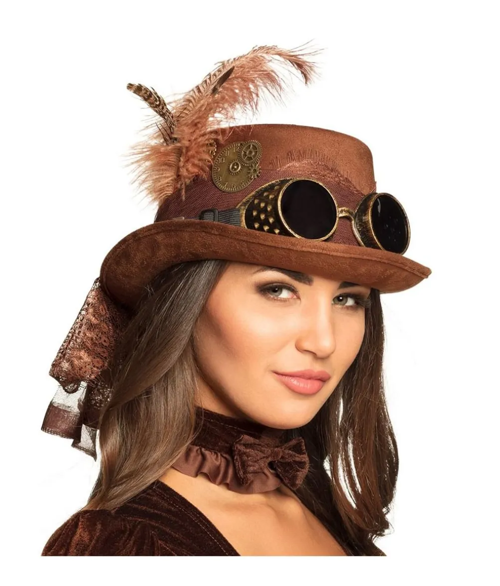 Steampunk hat med briller