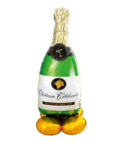 Stående champagneflaske folieballon