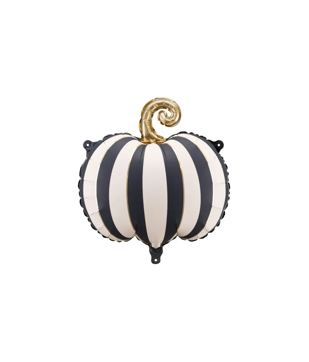 Stribet græskar folieballon, 39 cm
