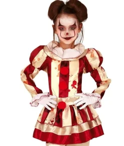 Striped Clown girl kostume