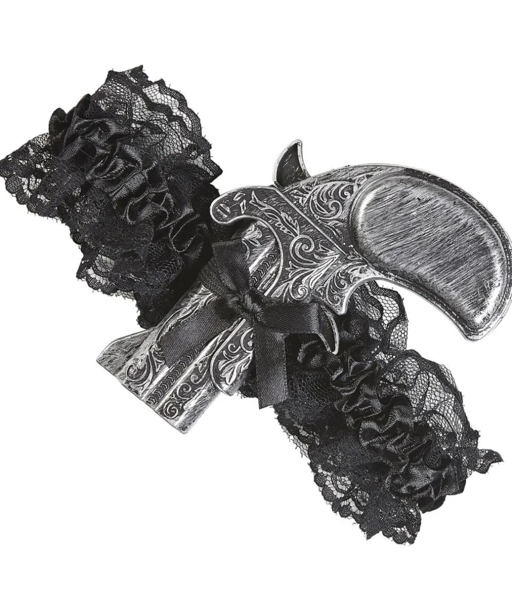 Strømpebånd med antik pistol