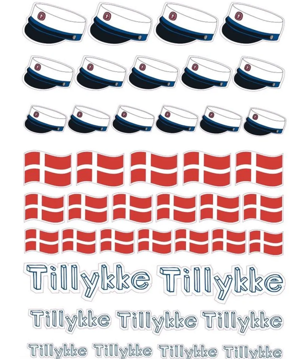 Student stickers, blå