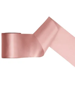 Støvet rosa satinbånd, 100 mm
