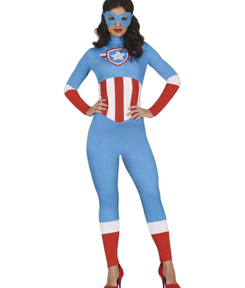 Superheltinde med stjerne kostume