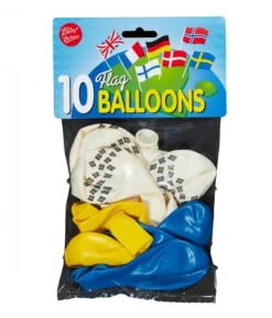 Svenske flag balloner, 10 stk
