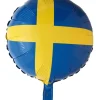 Svensk flag folieballon, 46 cm
