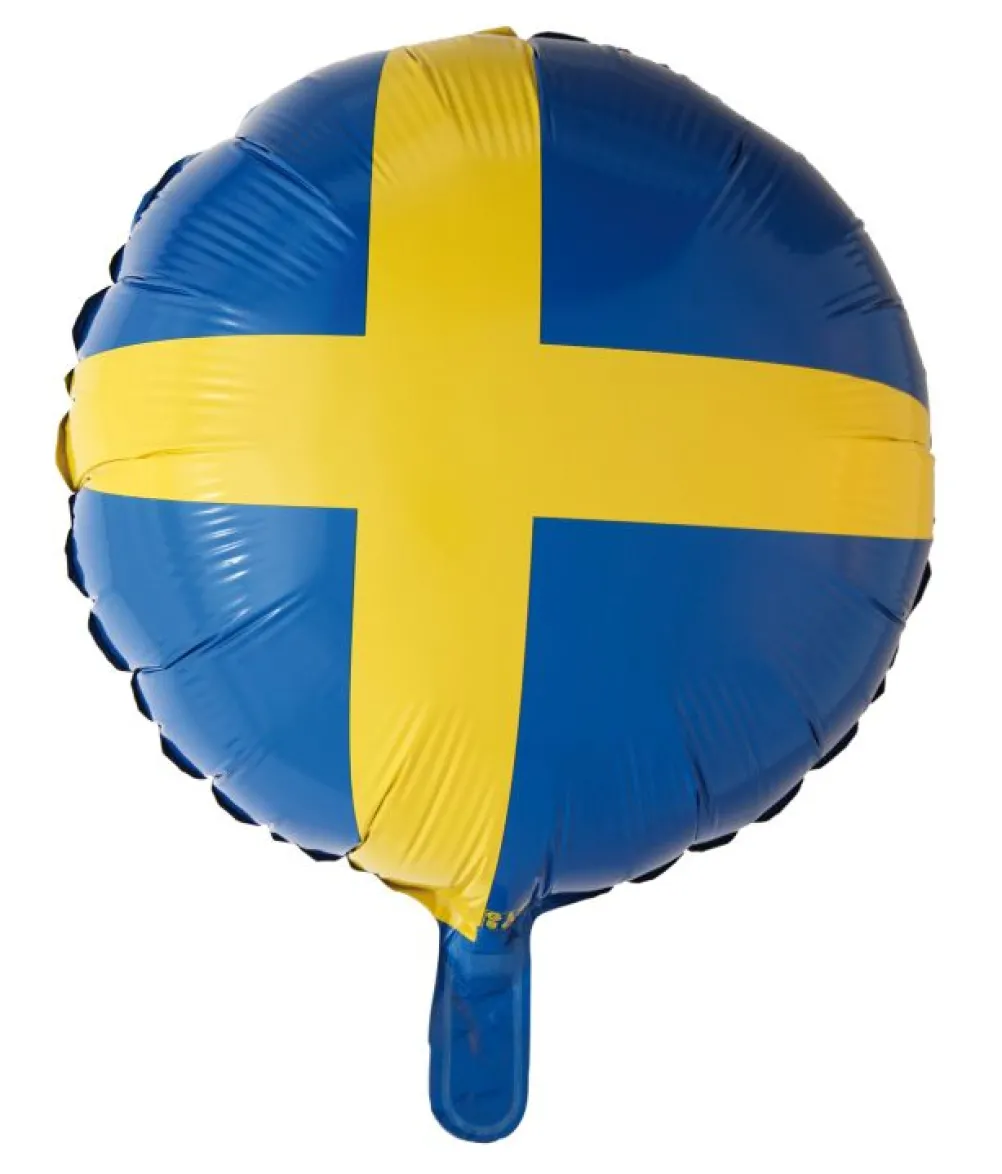 Svensk flag folieballon, 46 cm