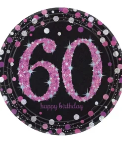Tallerkner Pink Sparkling, 60 år