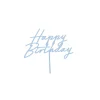 Tåget blå kagepynt Happy Birthday