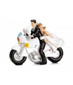 Topfigur par på motorcykel