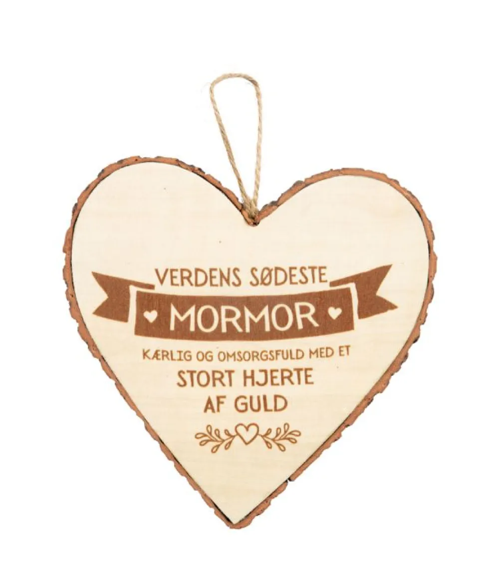 Træhjerte Mormor
