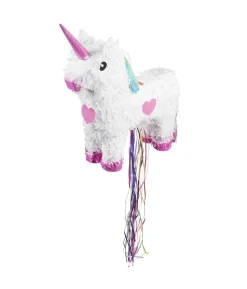 Træk pinata Enhjørning hvid