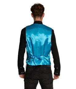 Turkis pailletvest og butterfly