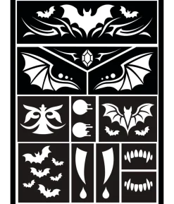Vampyr makeup skabelon