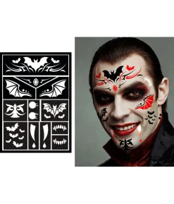 Vampyr makeup skabelon