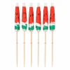 Vandmelon Cocktail parasoller, 6 stk