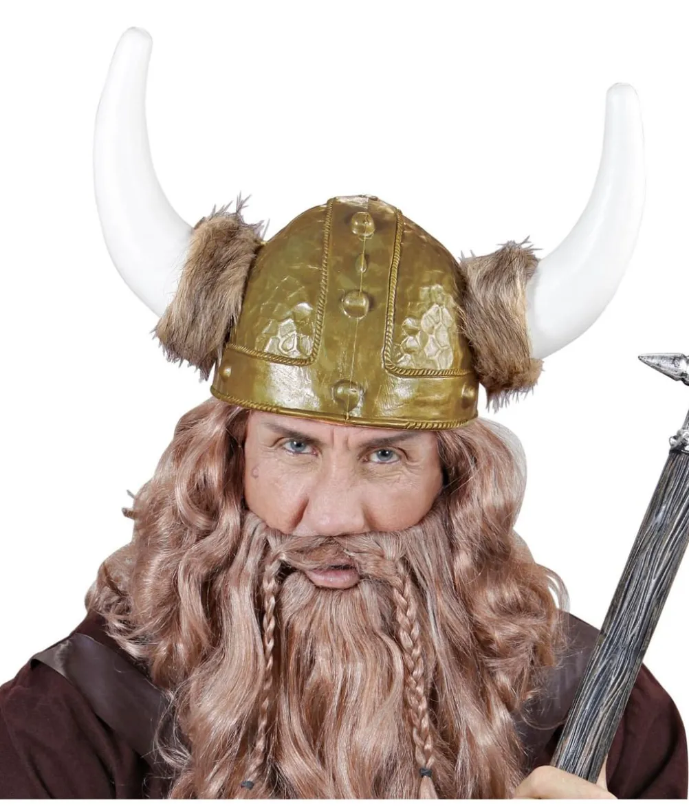 Vikingehjelm med pels