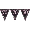 Vimpelguirlande 70 år Pink Sparkling