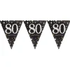 Vimpelguirlande 80 år Sparkling