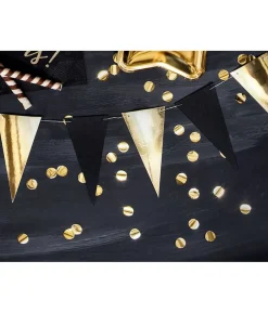 Vimpelguirlande sort og guld