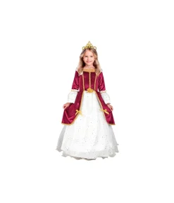 Vinrød prinsessekjole kostume