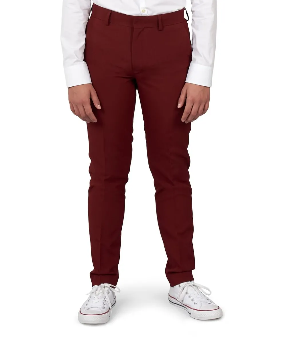 Vinrødt jakkesæt, teen