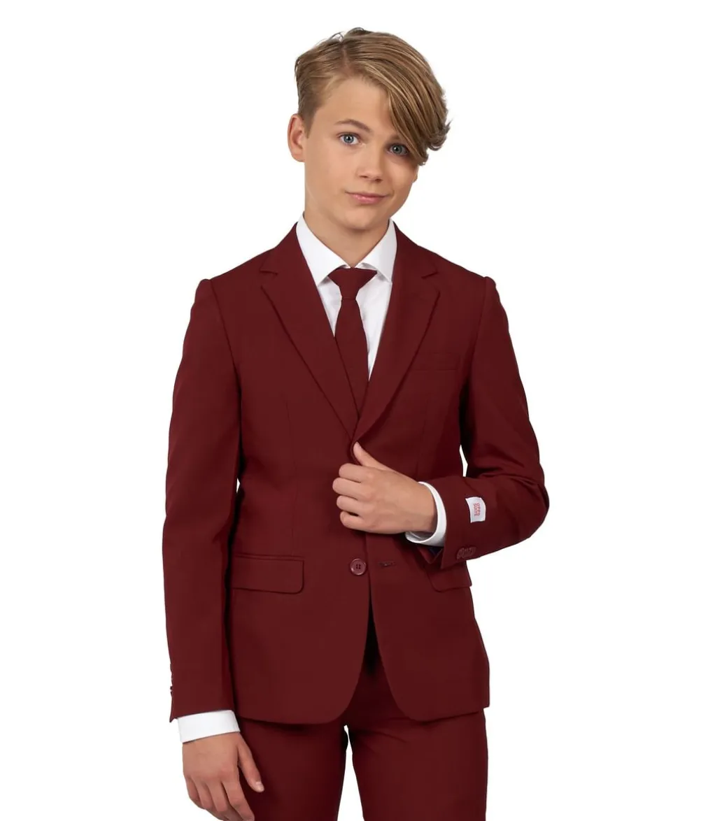Vinrødt jakkesæt, teen