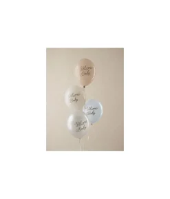 Welcome Baby ballonbuket, blå mix