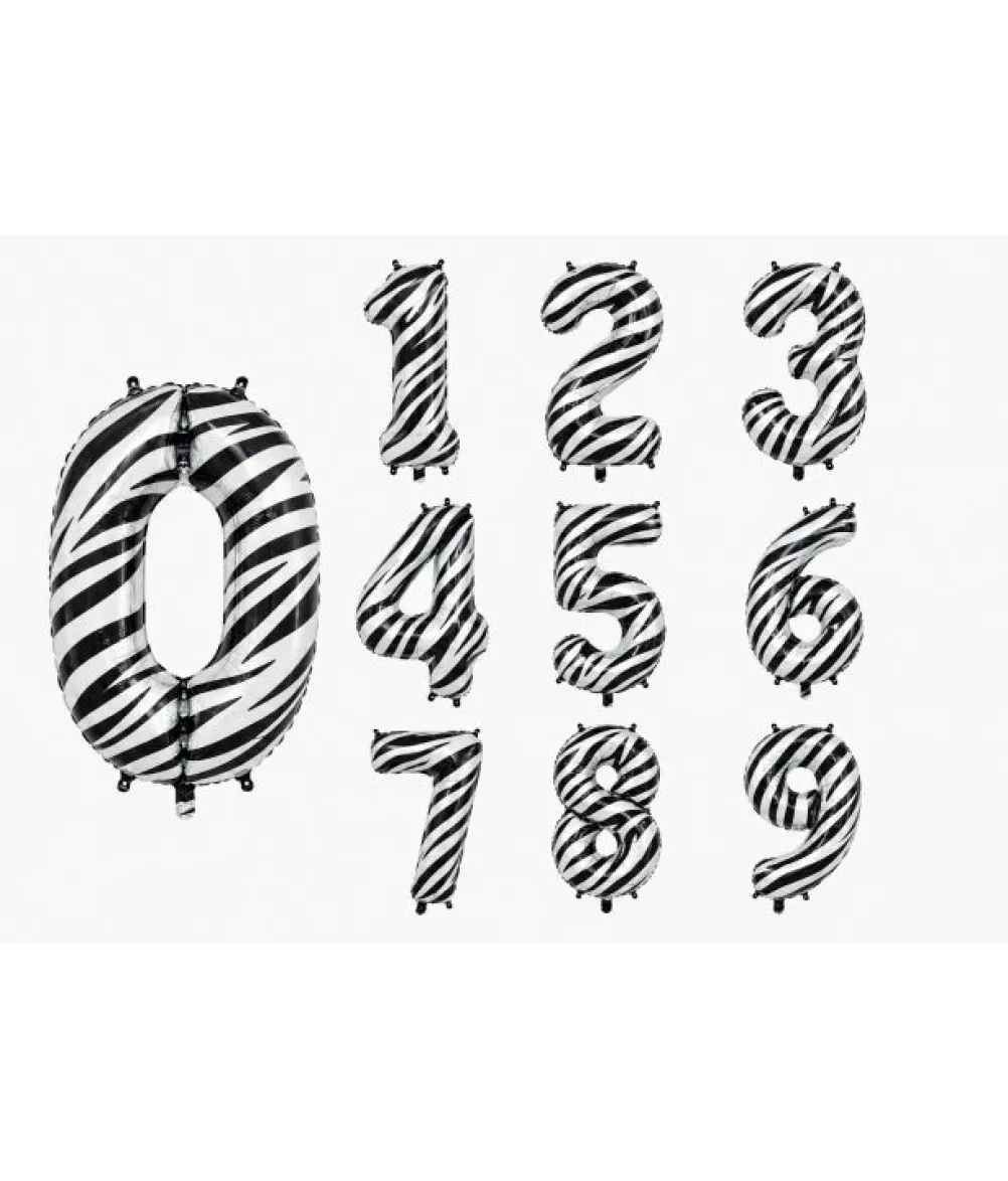Zebra talballoner, 86 cm
